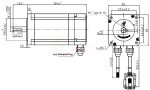 ⁦CS-M234120WP NEMA34 High Speed Closed Loop Stepper Motor - Waterproof IP65 ماتور ستيبر بالانكودر 12 نيوتن معزول مياة واتربة⁩ - الصورة ⁦2⁩